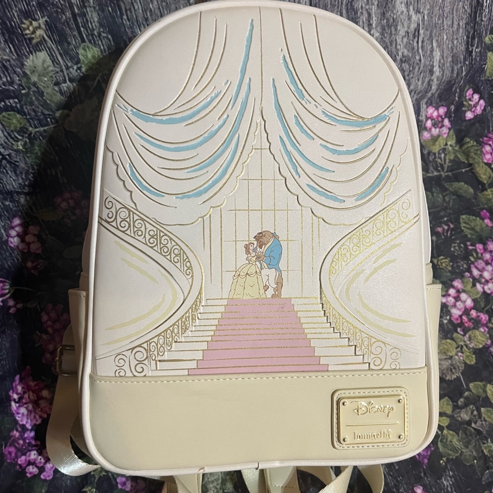 Box Lunch Exclusive Disney Beauty and the Beast Ballroom Sketch Loungefly